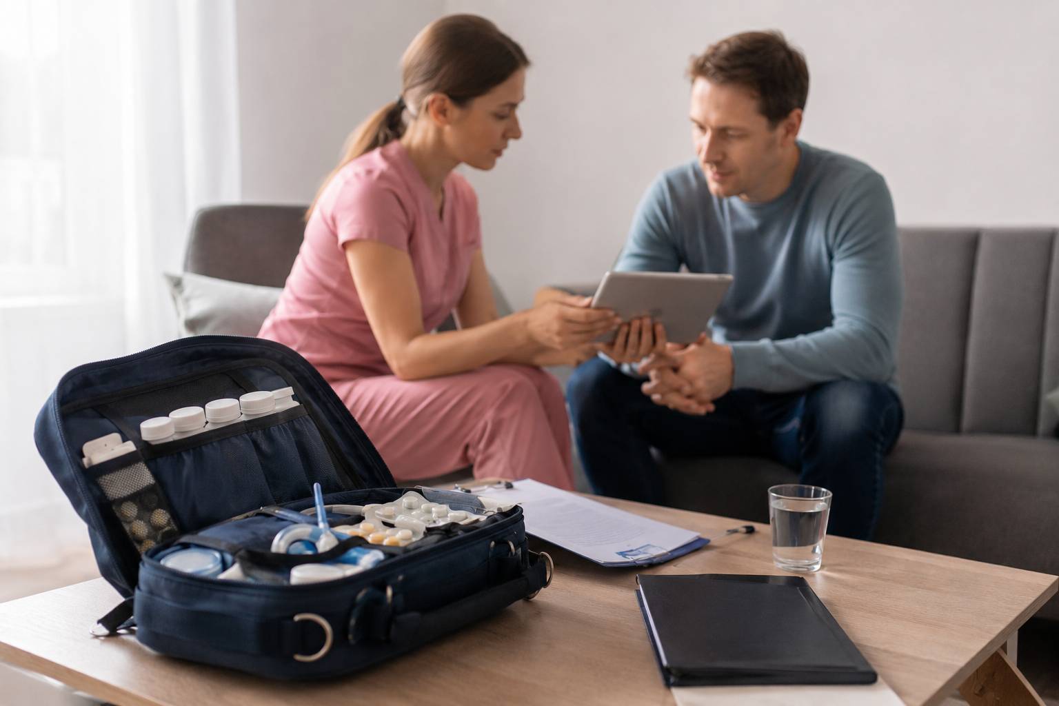 Врач консультирует пациента по теме лечения и профилактики зависимости от ставок